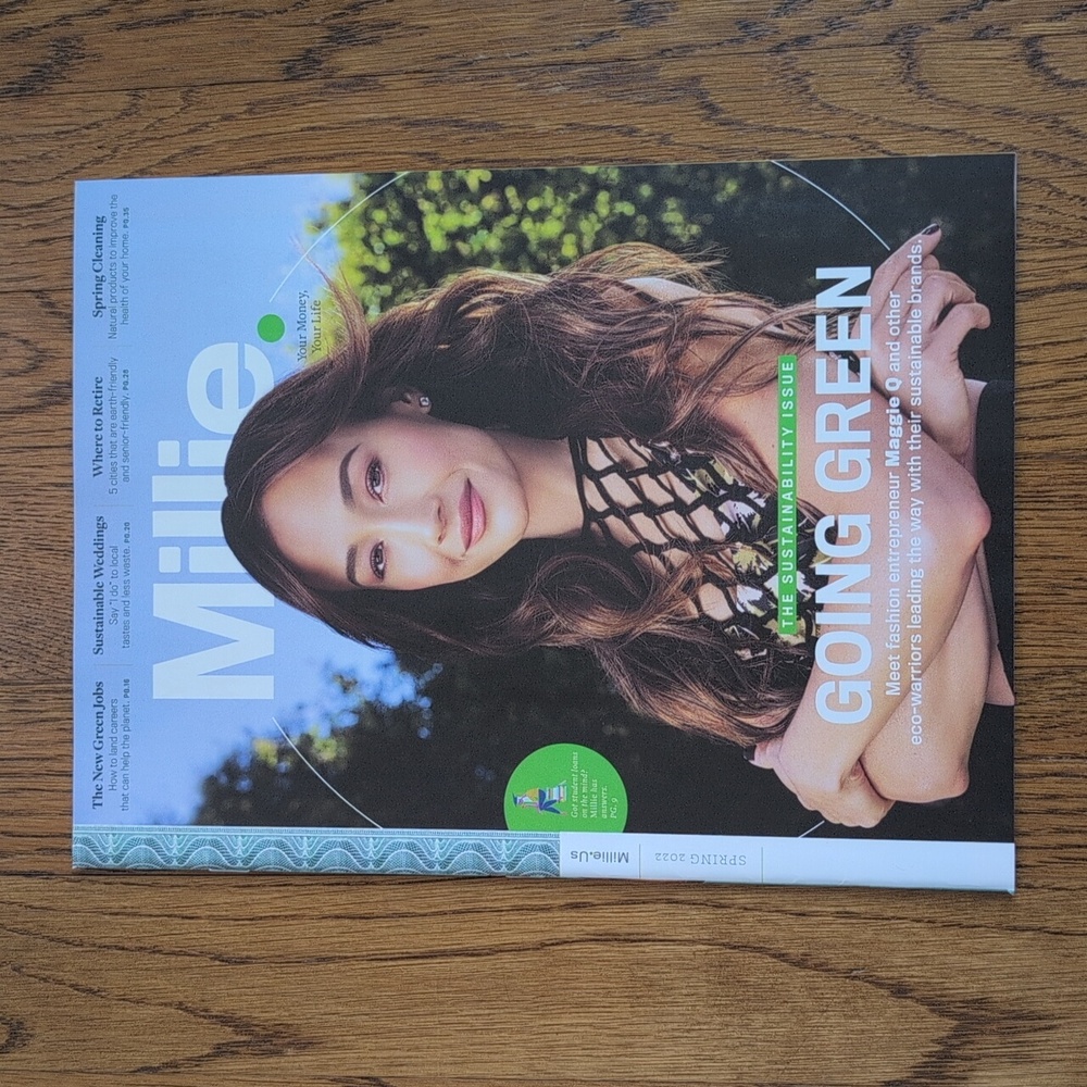 Millie Magazine Spring 2022 The Sustainability Issue, Going Green, Maggie Q